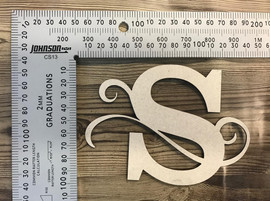 Capital Letter with swirl "S" -Chipboard