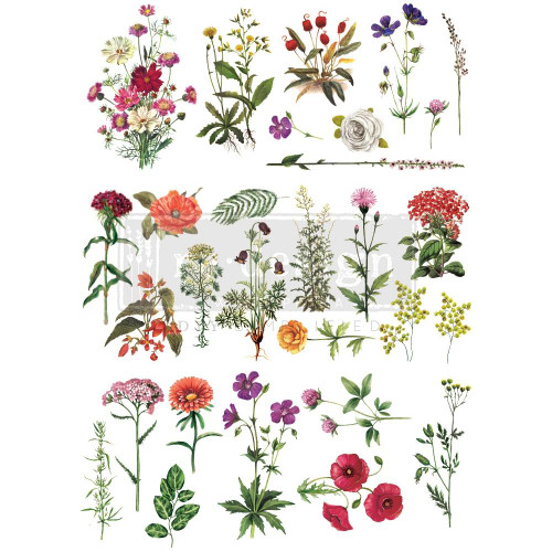 Prima Re-Design Decor Transfer Floral Collection 24"X35"