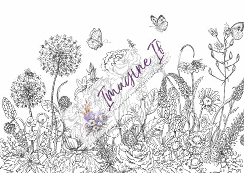 Giant Colouring In Poster #13 - Floral  2