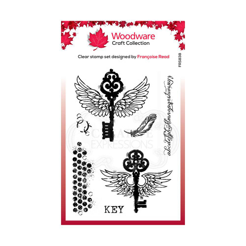 Woodware Clear Stamp  Flying Keys