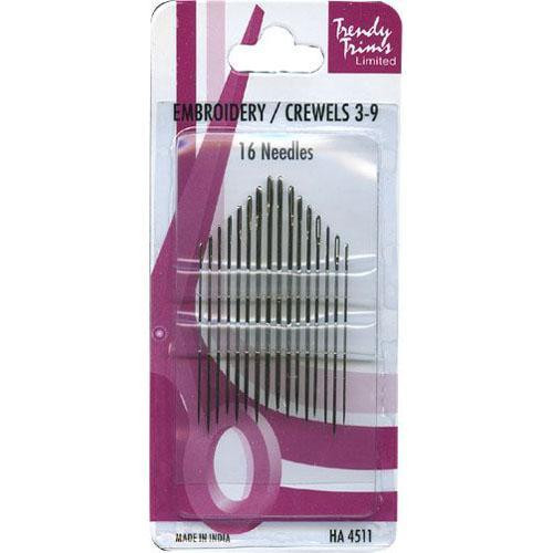 Trendy Trims Embroidery/Crewels 3-9 pack of 16