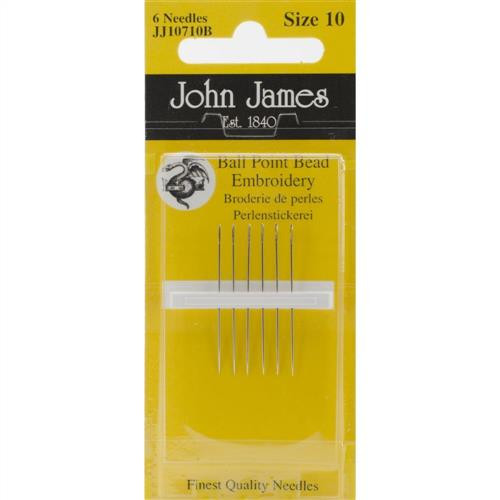 John James Ball Point Bead Embroidery Size 10