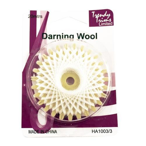 Trendy Trims Darning Wool 20mtrs - White