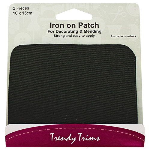 Trendy Trim Iron On Patch Black