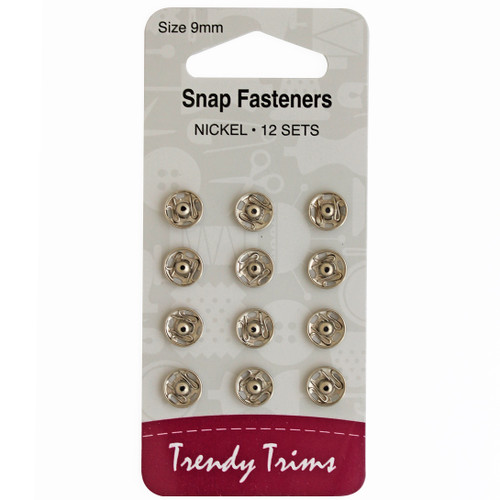 Trendy Trims Snap Fasteners 9mm Silver