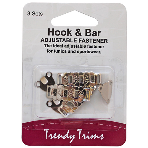 Trendy Trims Hook and Bar Adjustable Fastener