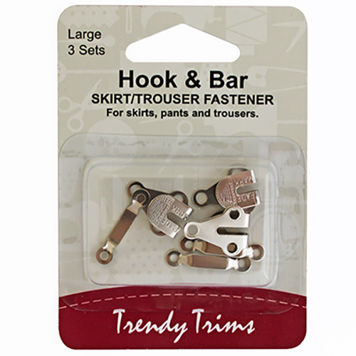 Trendy Trims Hook and Bar Skirt/Trouser Fastener Small