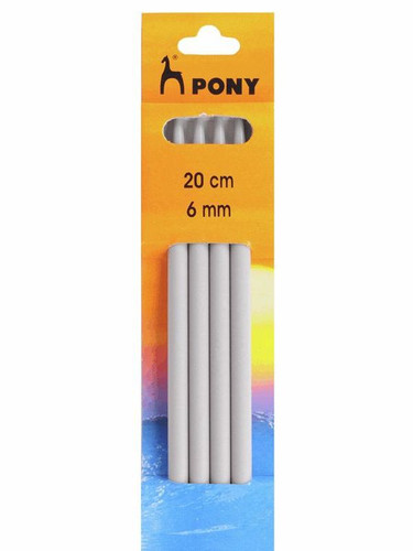 Pony Aluminum Double Point Needles  20cm  6.0mm