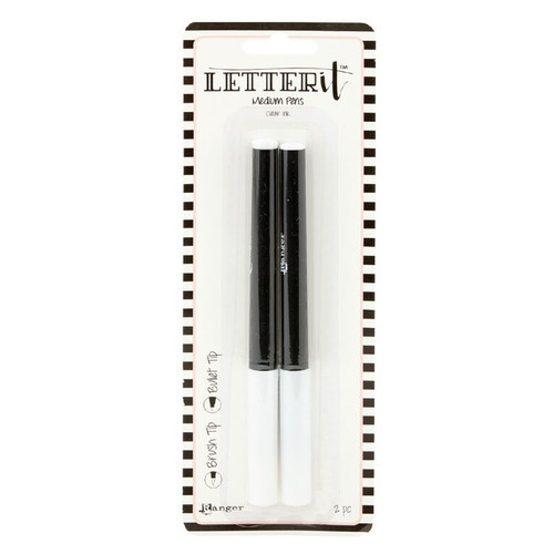 Ranger Letter it Medium Embossing Pens- Brush and Bullet tip