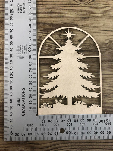 Christmas Tree with Presents -Chipboard