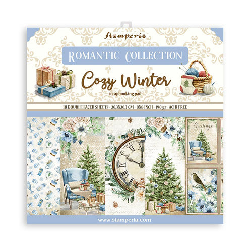 Stamperia Romantic Collection Cozy Winter Scrapbooking pad 8x8