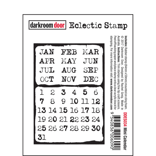 Darkroom Door Eclectic Stamp - Mini Calendar