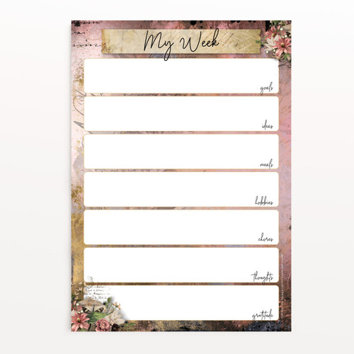 Classic Elegance A4 Weekly Planner Portrait