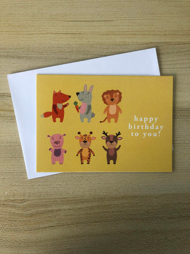 Happy birthday Animals Card