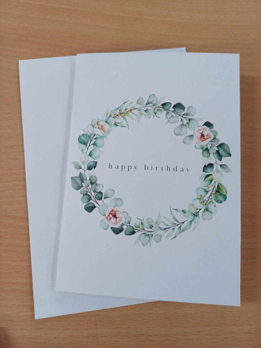 Happy Birthday Wreath Card