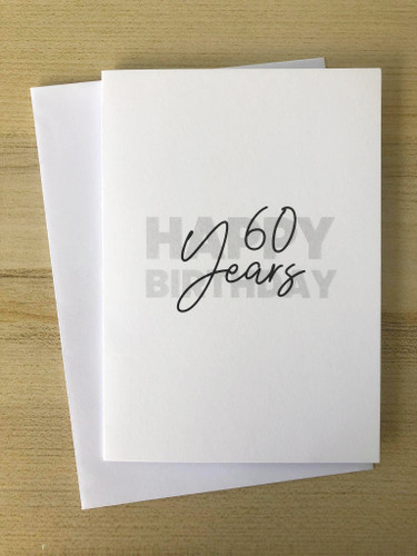 Congratulations 60 Years Card