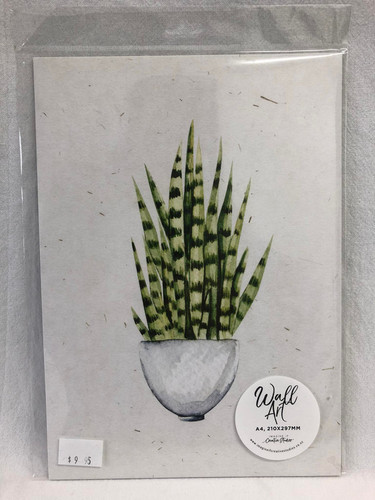 Snake Plant Wall Art A4