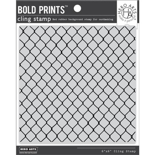 Hero Arts Cling Stamp 6"X6" - Chain linked Fence