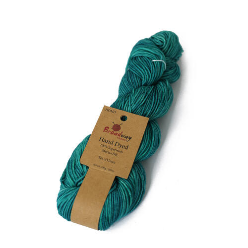 Hand Dyed Wool Merino DK Sea of Green