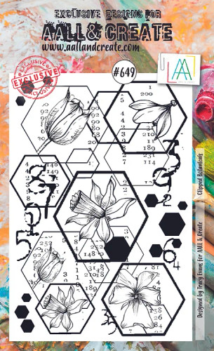 AAll & Create A6 Clear Stamp Clipped Botanicals #649