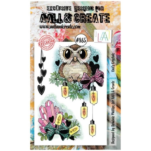 AAll & Create A6 Clear Stamp Owl Crystals #865