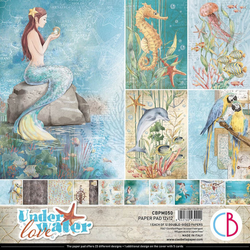 Ciao Bella 12 x 12 Underwater Love Scrapbooking Paper Pack