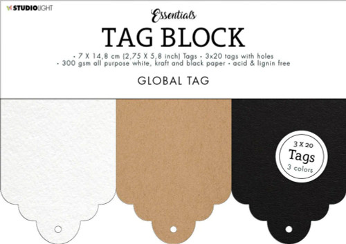 Studio Light Tag Block - Global Tag 148x210x8mm 60 Tags