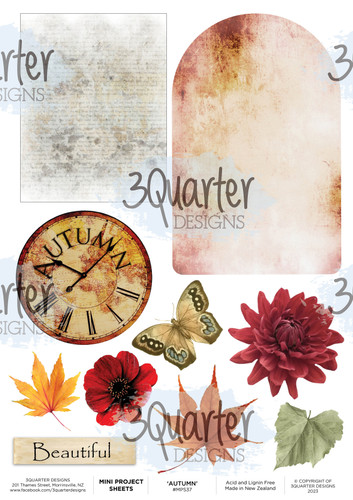 3Quarter Designs Autumn - Mini Project Sheet