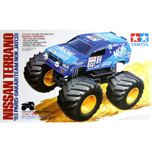 Tamiya 1:32 Wild Mini 4WD Series Nissan Terrano 93 Paris Dakar Model