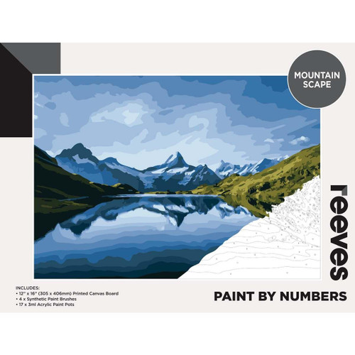 Reeves Paint by Numbers 12x16 Mountain Scape