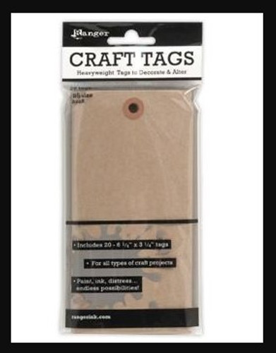 Ranger Craft Tags #8 Kraft, 20pc