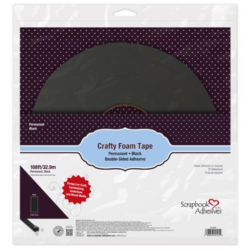 Scrapbook Adhesives Crafty Foam Tape – Black 108′ x 0.5″