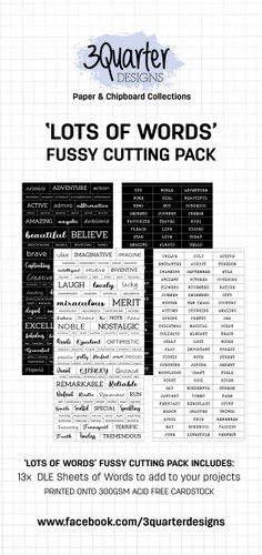 Lots of Words - Fussy Cutting Word Pack