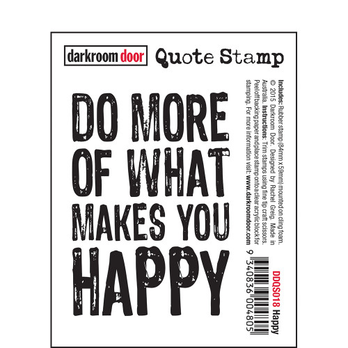 Darkroom Door Quote Stamp - Happy