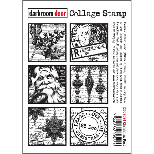 Darkroom Door Collage Stamp - Christmas Post