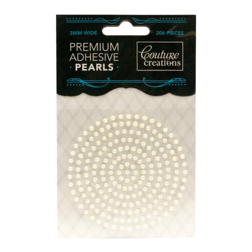 Couture Creations Adhesive Pearls Chiffon Cream 206 pc