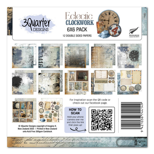 3Quarter Designs Eclectic Clockwork 6x6 Collection