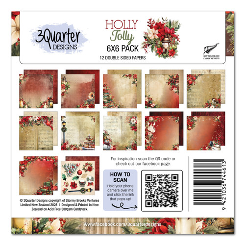 3Quarter Designs Holly Jolly 6x6 Collection