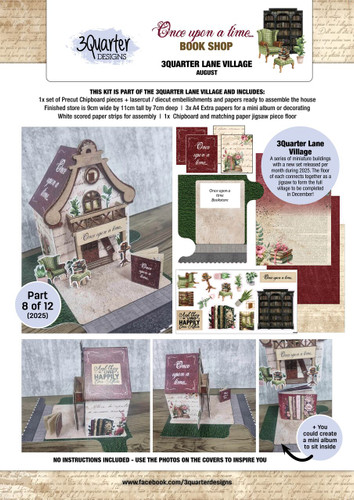 Once Upon a Time Bookshop - 3QUARTER LANE VILLAGE 3D Bookshop