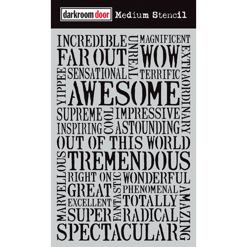 Darkroom Door Medium Stencil - Awesome