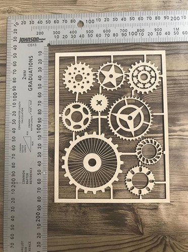 Eclectic Cogs set of 9 -Chipboard