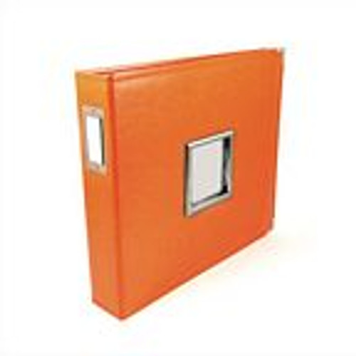 We R Memory Keepers Scrapbook Leather Album Orange Soda 12 x 12