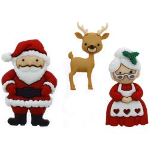 Dress It Up  Mr and Mrs Claus Buttons