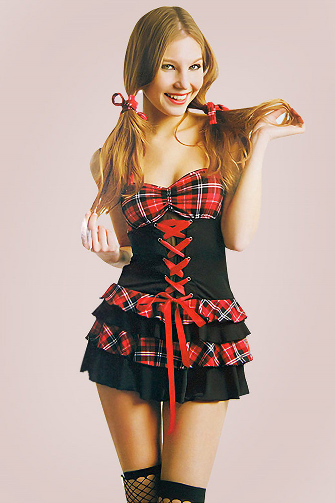 Women's Cheeky Checkered Schoolgirl Costume by BURACQ
