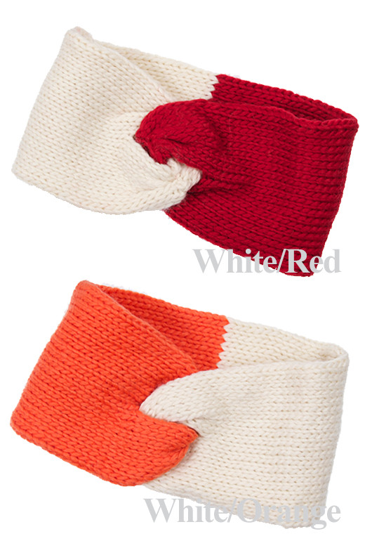 Women's Two-Tone Knit Ear Warmer Headband – Style NH0004 — earmuffs photo 4