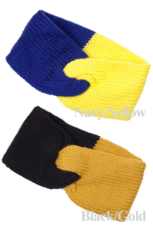 Women's Two-Tone Knit Ear Warmer Headband – Style NH0004 — earmuffs photo 5