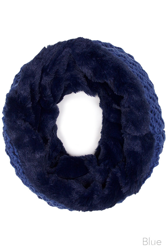 Women's Fuzzy Knit Infinity Scarf by BURACQ