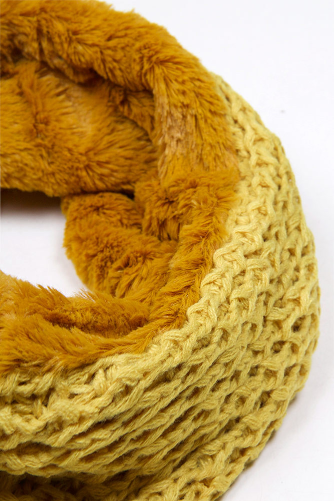 Women's Fuzzy Knit Infinity Scarf — infinity scarf photo 2