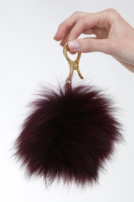 Faux Fur Pom Pom Keychain Bag Charm by BURACQ