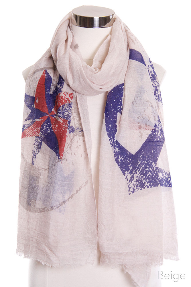 Women's Abstract Print Lightweight Oblong Scarf – Style SS2561 by BURACQ